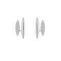 Rainbowking 925 Sterling Silver Zirconia Female Earrings Simple Fashion Cute Geometric Design Reflecting Personality Temperament
