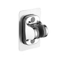 Chrome Plating ABS Plastic Bathroom Adjustable Shower Head Bracket Holder with Diverter Featuring a Convenient Shower Arm