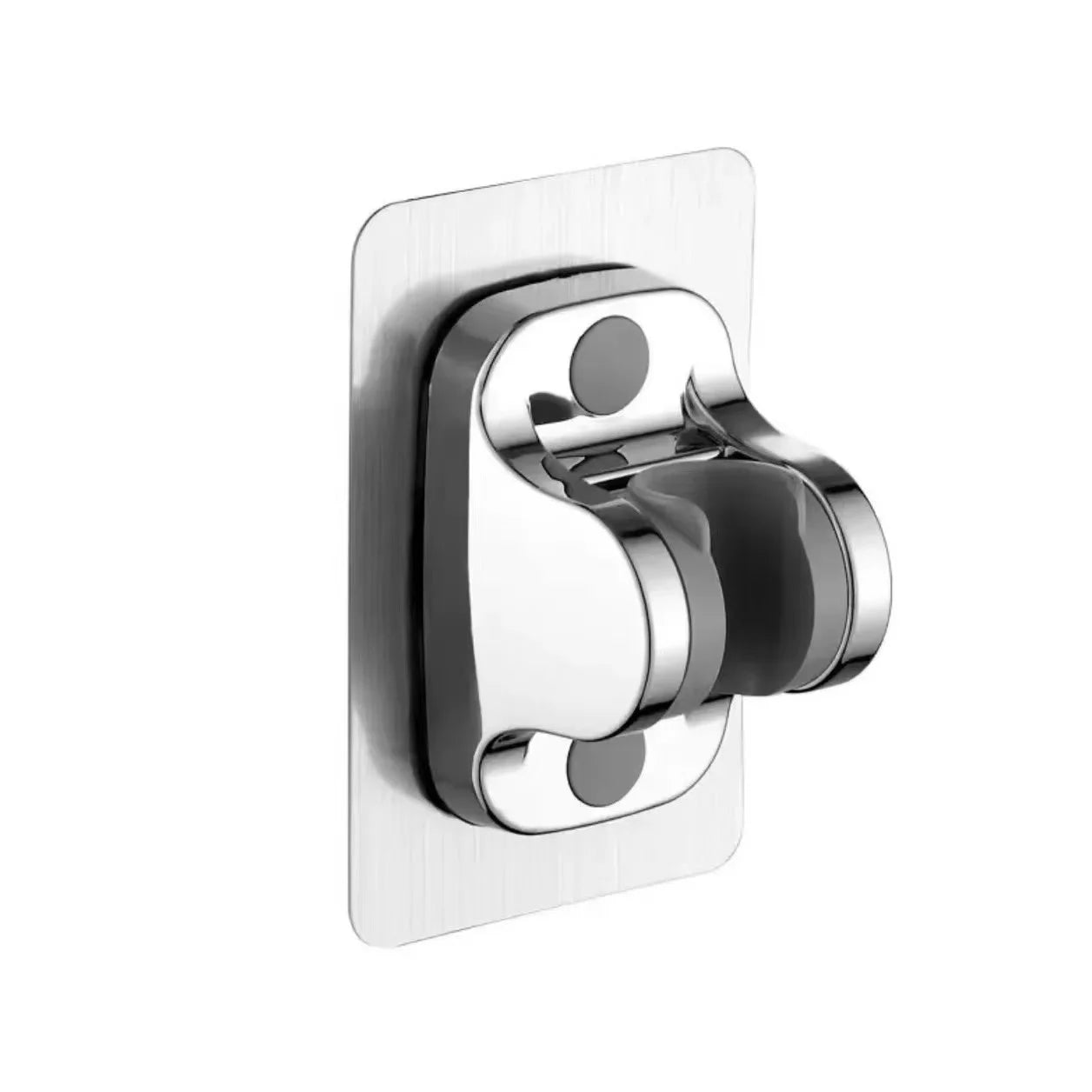 Chrome Plating ABS Plastic Bathroom Adjustable Shower Head Bracket Holder with Diverter Featuring a Convenient Shower Arm