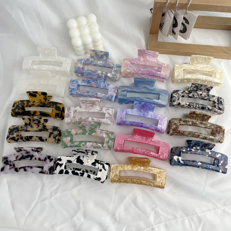 Korea Hot Selling Fashion Hair Clip Women Leopard Tortoise Shell Acetate Hair Claw Medium Acetic Acid Hairpin