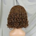 13x4 Lace Front Color 4 Bob Wig Human Hair Vietnam Raw Hair Deep Wave Short Bob Wigs