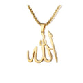 New Islamic Religion Quran Allah Titanium Steel Stainless Steel Gold Plated Pendant