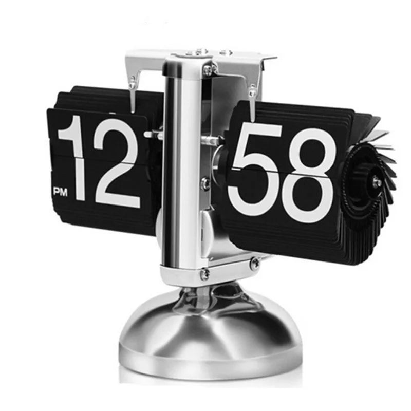 European-style Automatic Page Turning Clock Portable Desk Balance Table Clock Simple Home Office Decoration Digital Flip Clock