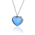 Elegant Color Bio Pendant Jewelry Negative Ions 4000cc Health Charms Necklace Steel Oval Heart Design Gift Box