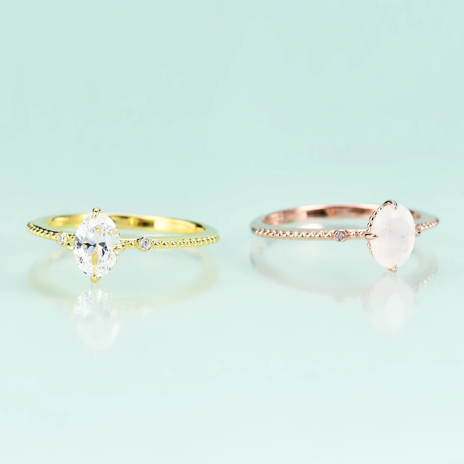 OL0907 Abiding Trendy Jewelry Wholesale 925 Sterling Silver Jewellery 5x7 Oval Colorful Gemstone Silver Ring for Women