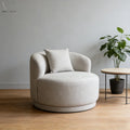 Comfortable Minimalist Living Room Furniture Dinning White Boucle Chair Arm Chair Modern Luxury Nordic Armchair