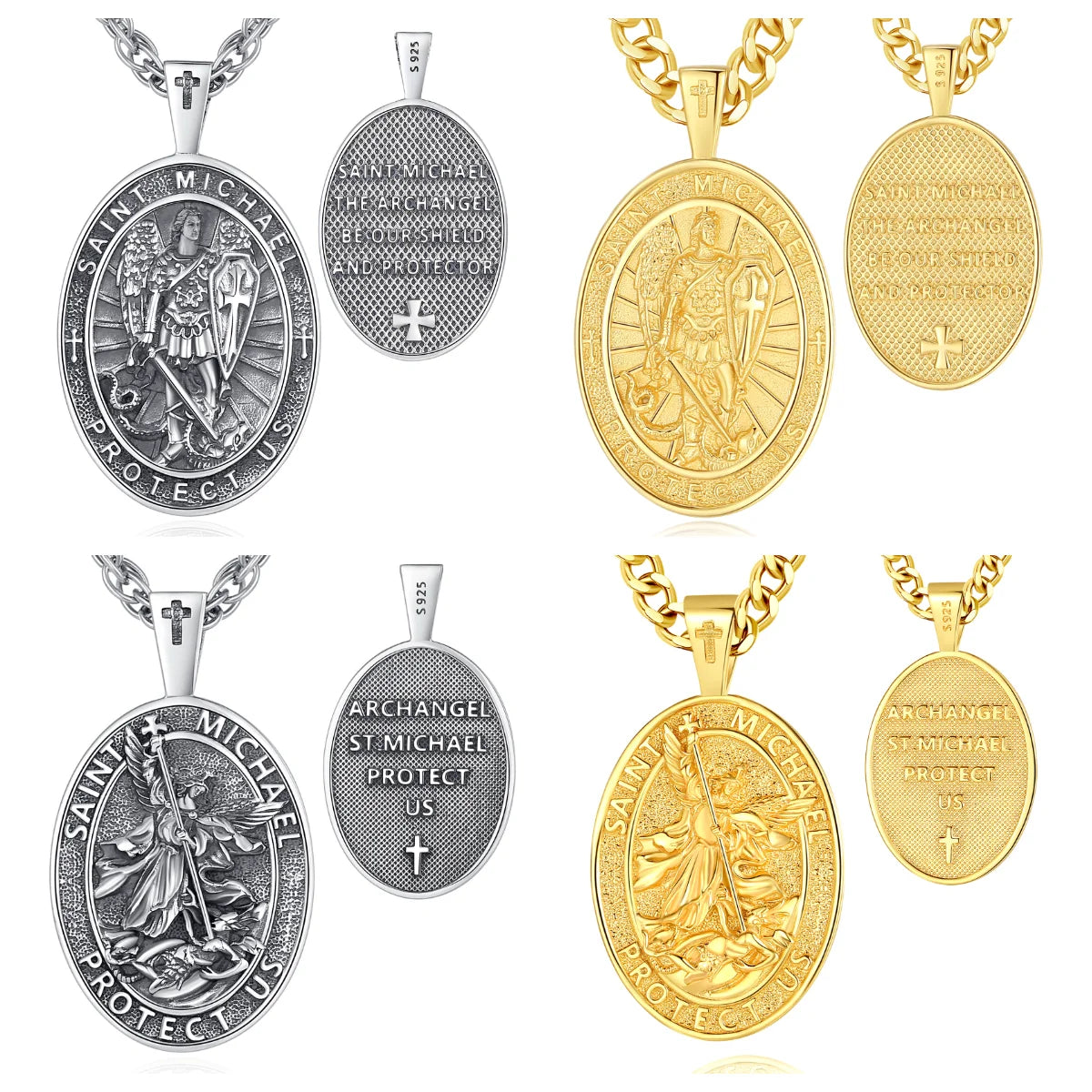 Merryshine 925 Silver Gold Vermeil Jewelry Spiritual Vintage Religious Protection Jewelry Virgen De Guadalupe Pendant Necklace