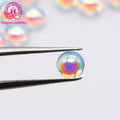 Charming Half-ball CZ Stones in AB Color Round Shape Flatback Cabochons Cubic Zirconia Stones