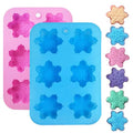 New Silicone Pudding Candy Mold 6 Cavity Snow FlowerSilicone Mold Supplies Craft Soap Mould Decorating Handmade Candle Mold