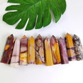 Machine Carved High Grade Crystal Tower Polishing Mookaite Jasper Point for Home Decoration