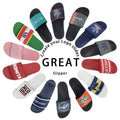 Greatshoe Customize LOGO Black Sliders slippers for Men customize Blank Slide Sandals Slippers Men Custom logo Slides