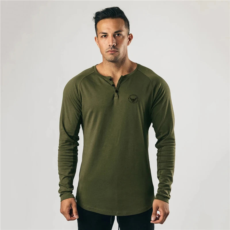 New Design Cheap Factory Price Muscle Fit Gym Wear Blank Fitness Long Sleeve t Shirt for Men
