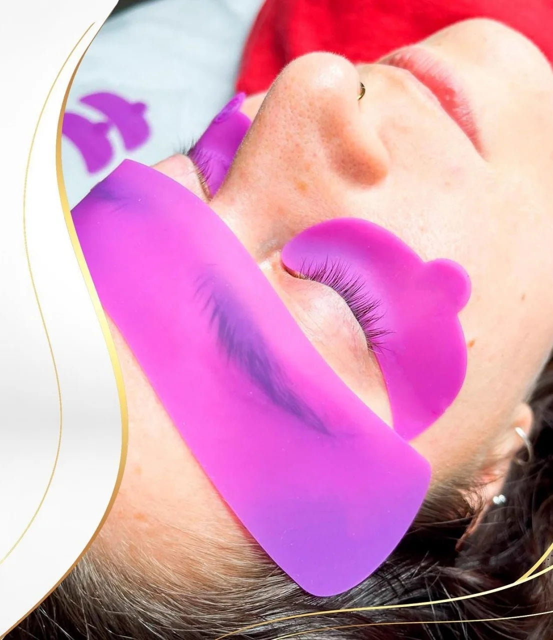 Reusable Brow Lift Cover pink Silicone on Brow Patches  Silicone  Patches for Brow Lamination
