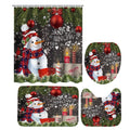Wholesale Custom Name Brand Designer Kitchen Hotel Curtain Hookless Washable Christmas Custom Shower Curtains 4 Piece Sets