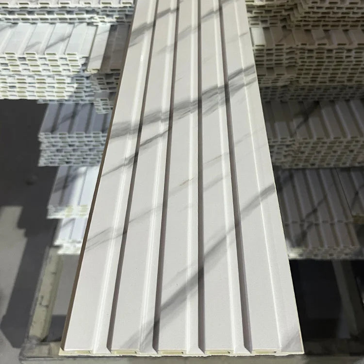 WPC Wood Substitute Interior Wall Panel TV Background Wall Panel WPC Fluted Decorative Panels