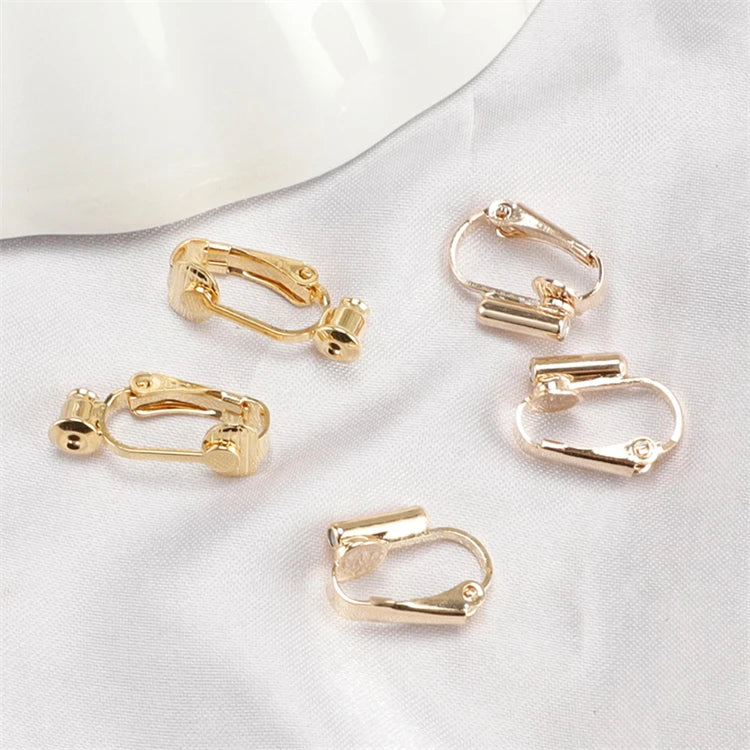 Will Not Hurt Ears Earring Converter Lasting Color Popular Collocation Gold Plated Brass Earrings Non Pierced Clip