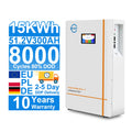 EU Stock 15kwh Powerwall Batteries 51.2v 280ah 300ah Wall Mounted Home 48v Solar Energy Storage Lifepo4 Battery