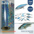 Holographic Blue Polka Dot Hot Stamping Foil for Fishing Lure DIY 8cm 64cm PET Laser Foil Roll for Hard Bait