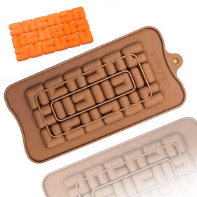 390 Stock Nonstick Food Grade Rectangle Shape Waffle Mold Chocolate Mold Silicon Chocolate Mould Cookie Chocolate Resin Silicone