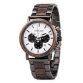 Fast Delivery Luxury Wood Watch for Men Fashionable Chronograph Quartz with Personalized Features Comes in Elegant Wood Gift Box