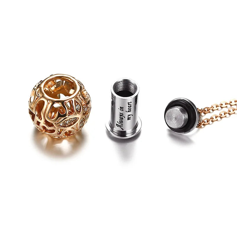 Wholesale Urn Keepsake Necklaces Jewelry Stainless Steel Ash Urn Pendant Perfume Bottle Necklace for Women