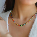 Etsy Hot Sale Delicate Genuine Imperial Jasper Spacer Beaded Necklaces for Girls Bohemian Colored Natural Galaxy Sea Gifts