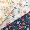 Ready to Ship 100% Cotton Poplin Colourful Flowers Digital Printed Fabric for Kid's Dresses Bags Shirts & Toys