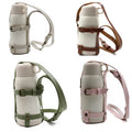 High-End Beverage Cup Leather Sleeve Thermos Cup Sling Bag Adjustable Cu-p Holder Drink Cups Crossbody Bag Water Bottle Carrier
