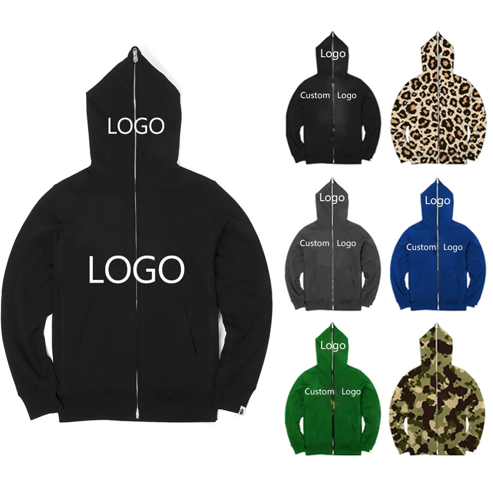 Wholesale Oversized Y2k Embroidery Black Streetwear Rhinestone Full Zip up Hoodies Cotton Unisex Thick Comfortable Stylish