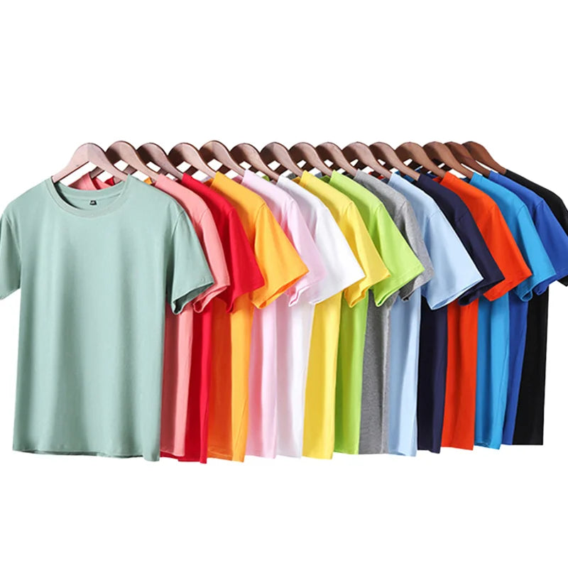 Wholesale Custom Heavyweight Tshirt Oversize Men's O-neck T-Shirts 200 Grams Cotton Streetwear Sport Gym Custom Print Logo