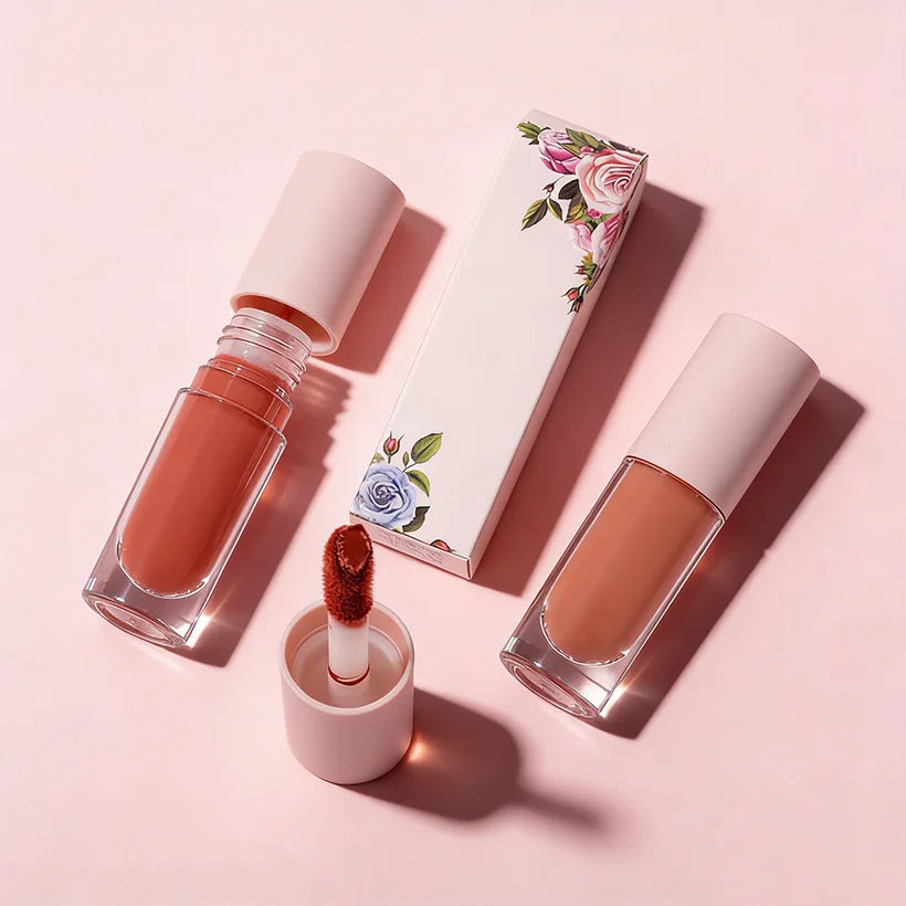 Wholesale Custom Logo Vegan Lip Gloss Long-Lasting Waterproof Nude Liquid Matte Lipstick Diamond Shape Mineral Private Label