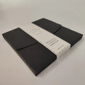 Wholesale Custom Printed Recyclable Art Paper Book Shaped Folders Black Envelopes Full Color Printing Matt Lamination Embossing