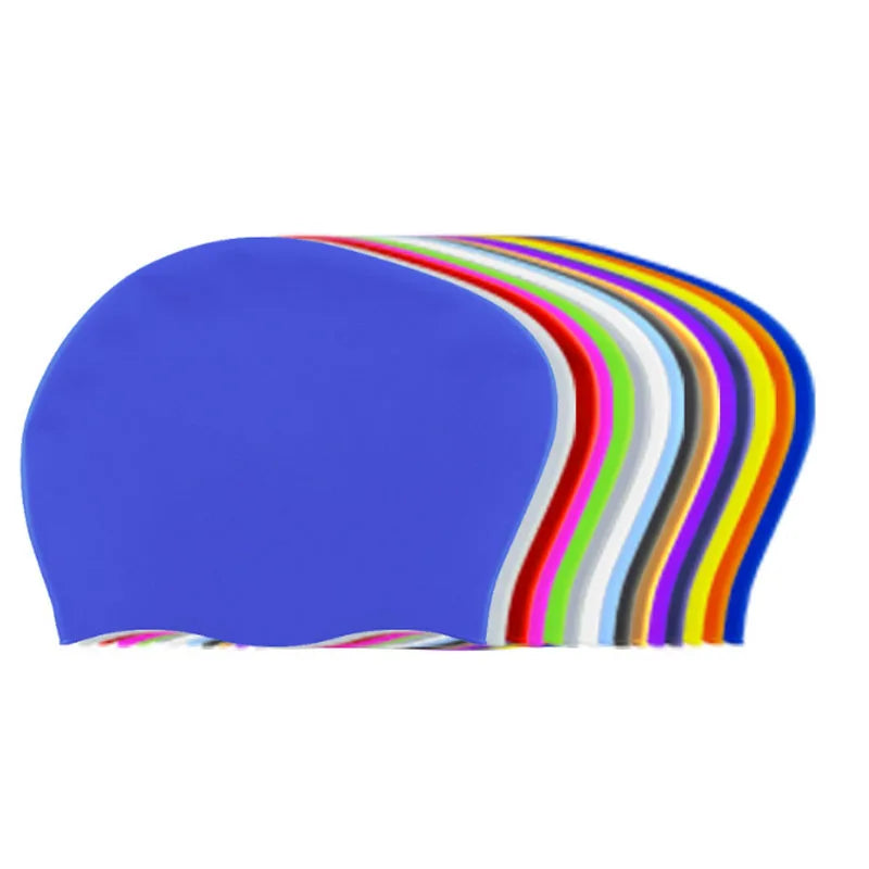 Silicone High Elasticity Soft Water Drop Swim Cap for Ear Cover Long Hair Silicone Long Hair Swimming Cap