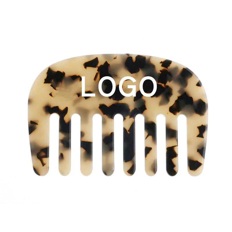 MiDairy Custom logo 2000+ Color Cellulose Acetate Hair Comb Creative Simplicity Hairdressing  Pocket Travel Wide Tooth Comb