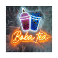 Winbo  Bubble Tea Les Neon Sign Custom Light Sign Logo Led Signage Bubble Tea Sign Neon