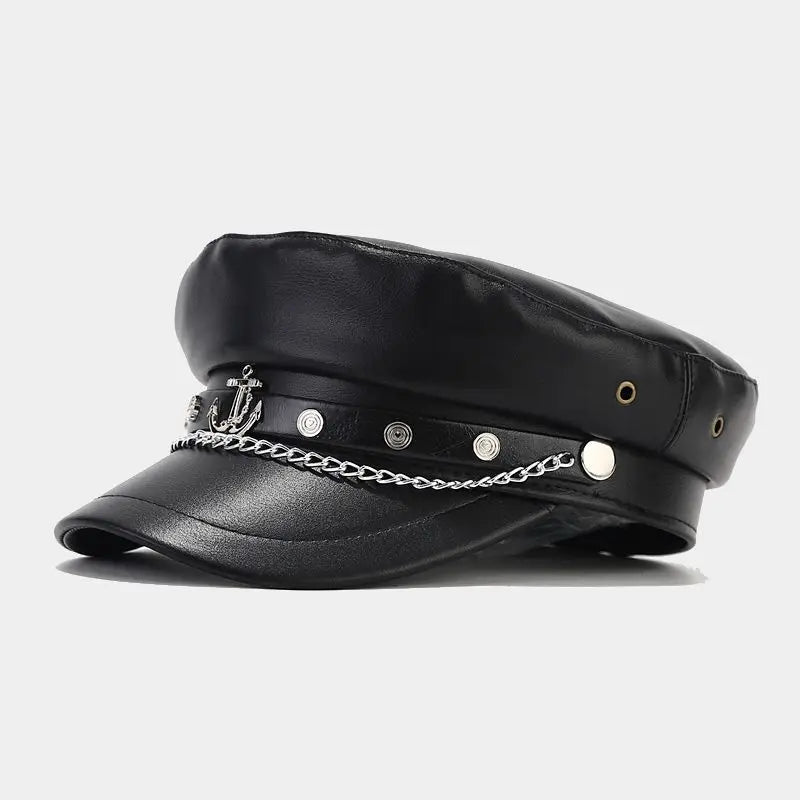 2026 Women Artist Vintage Solid Color Beanie Elegant French Pu Ladies Fashion Plaid British Beret Hat Cap