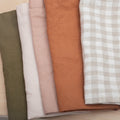 Plain Color  Party Wedding Napkins Customized Logo Embroidery Hemstitch  Rust Organic  100 French Linen Cocktail  Napkin