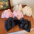 IVANHOE New Chiffon Super Large Bow Spring Clip Women's High Ponytail Hair Clip Girl Headwear Wholesale Fashion Hair Accessories