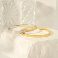 X120 PVD 18K Gold Plated Hypoallergenic Stainless Steel Cuff Bracelet Men Women Gear Shape Tarnish Free Designer Jewelry