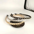 Chain Handmade Headbands Cross Hairband Vintage Metal Gold Headband for Woman