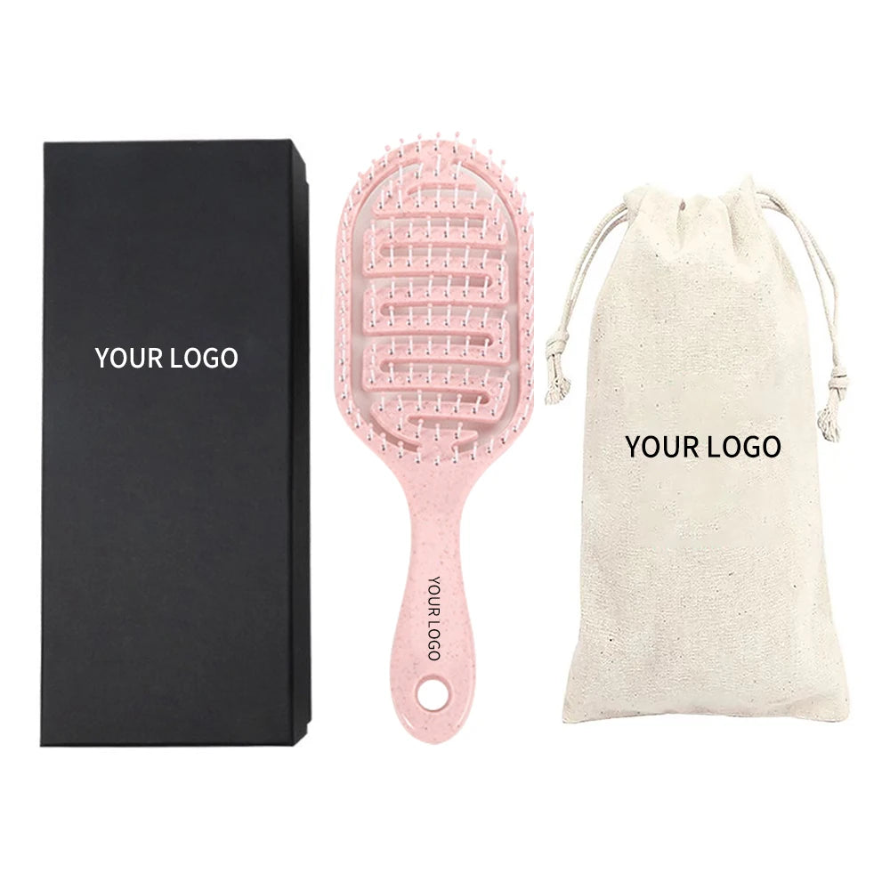 Eco-Friendly Fluffy Air Cushion Massage Home Hair Brush Long Hair Styling Artifact Comb Plastic Handle Big Bend Water Resistant