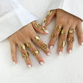 Initial Ring a to Z Gold Plated Open Letter Ring English Alphabet 26 Letter Rings for Women