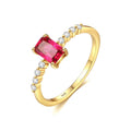 Wholesale 925 Sterling Silver Square Gemstone Engagement Ring Oval Cut Trendy Women's Finger Ring Weddings Parties Anniversaries
