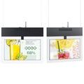 Hanging Double Screen Lcd Window Facing Display Menu Board Indoor Advertising Screen Wall Mounted Digital Signage