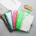 Creative Laser Stars Pvc Loose-leaf Binder Spiral Notebook Office School 6 Rings Binder Notebooks Stationery Supplies A5A6