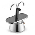 2 Pipe Espresso Machine Dual Pipe Fountain Mini Stainless Steel Tube Moka Pot Espresso Coffee Maker