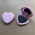 Portable Wholesale Factory Custom Logo Cute Color Plastic ABS Heart Shape Pocket Mirror