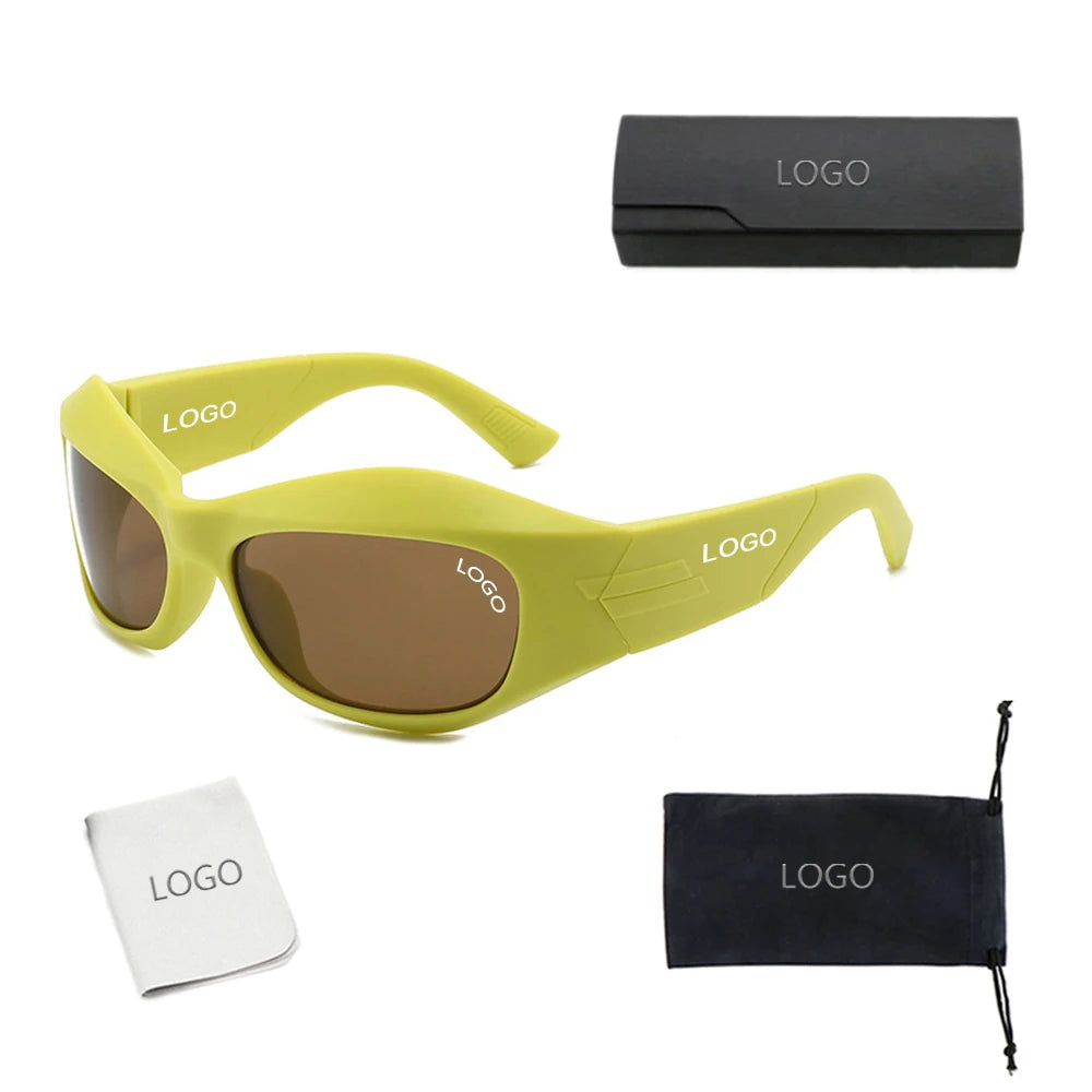 2025 Newest Y2k Fashion Trending Style Cheap Custom Logo Plastic Shades Sunglasses for Women and Men