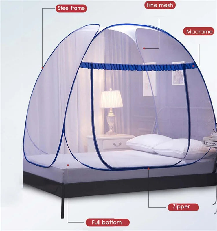 Pop~ up Mosquito Net Tent Portable Automatic Installation-free Foldable Student Bunk Breathable Netting Mosquitera Home Decor
