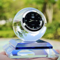 Cheap Wholesale NEW Design Crystal Table Clock Custom 3d Laser Engraved Crystal Ball Clock Ornament Suppliers